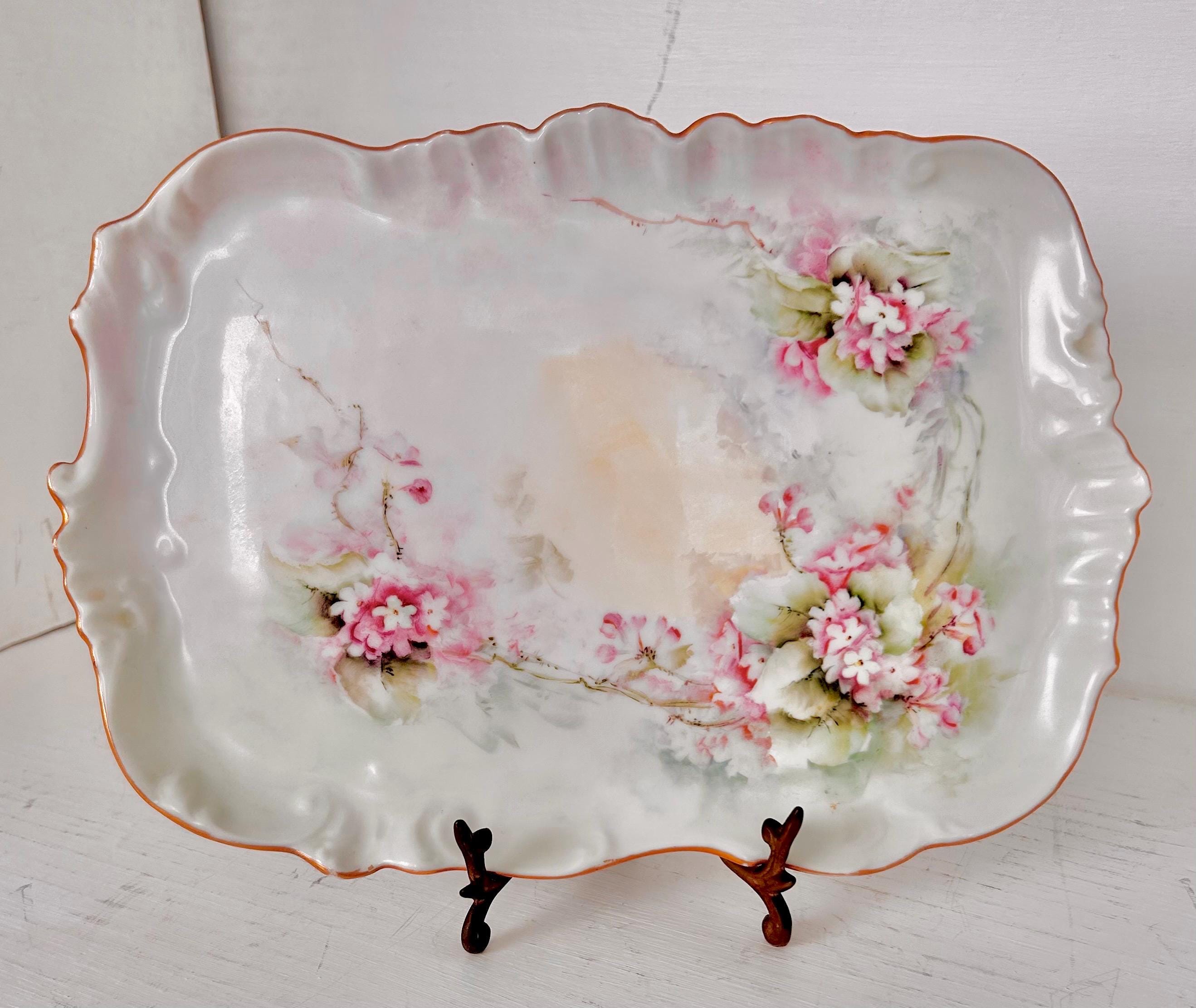 Antique Tressemann & Vogt Limoges Porcelain Vanity Tray