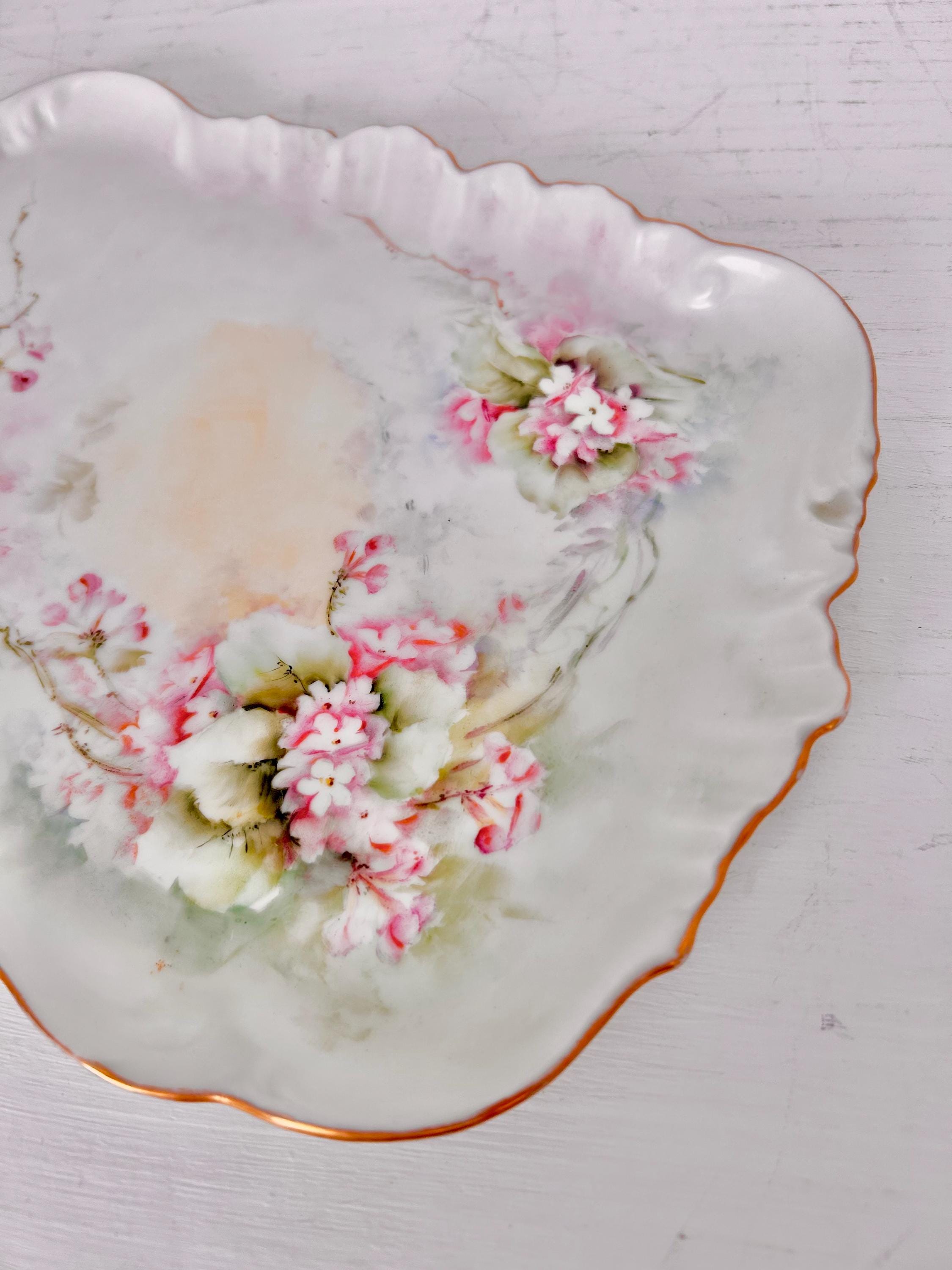 Antique Tressemann & Vogt Limoges Porcelain Vanity Tray