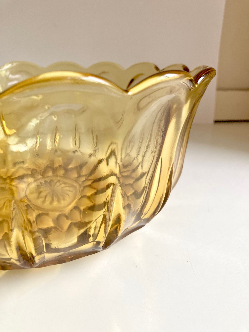 Vintage Anchor Hocking Amber Glass Bowl: 1970s Fairfield Design