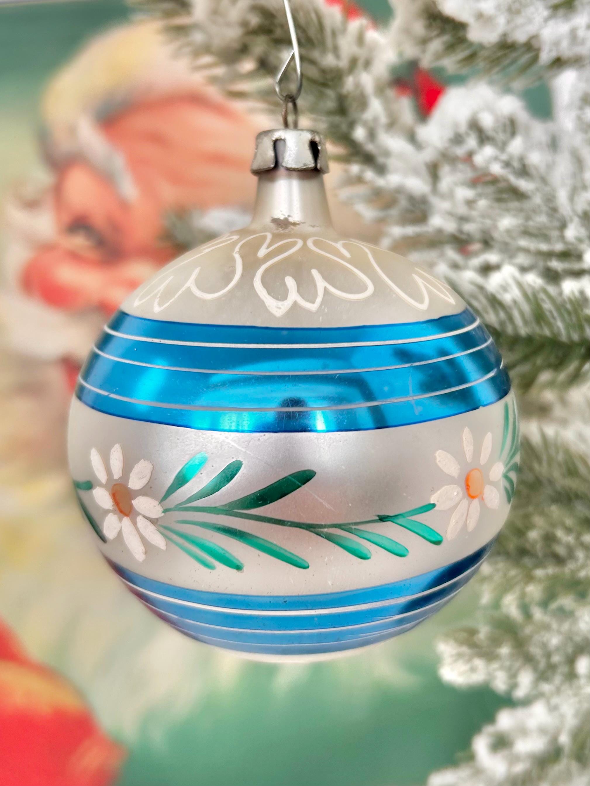 Vintage Mercury Glass Christmas Ornaments - Tree Ornaments of various designs and colors - Sold individually
