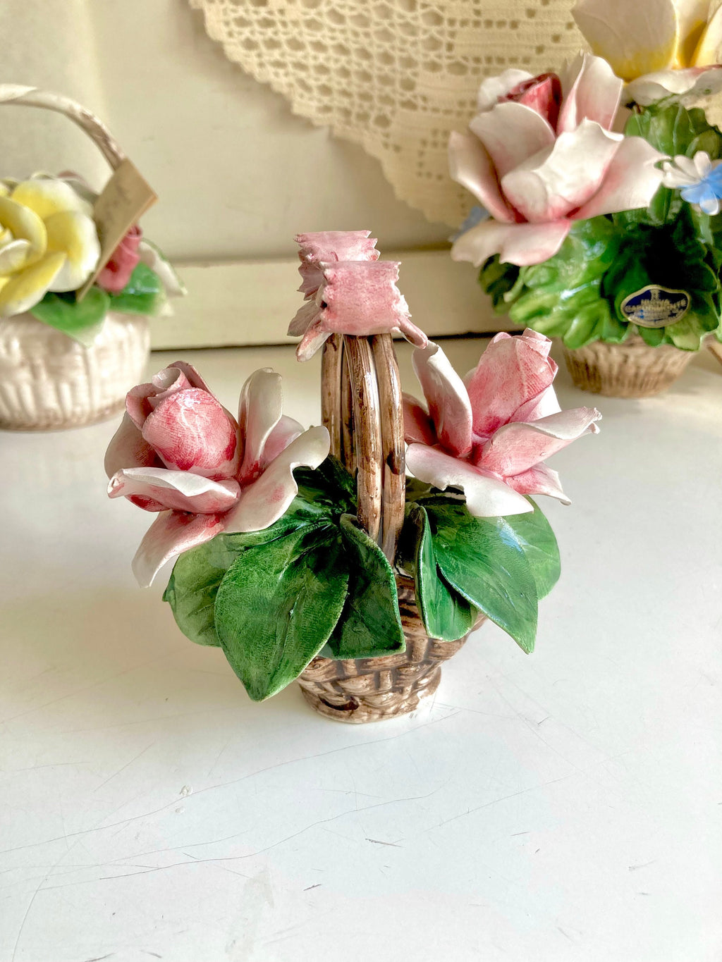 Vintage Italian Nuova Capodimonte Porcelain Hand-made Rose Bouquets: CHOOSE from Four