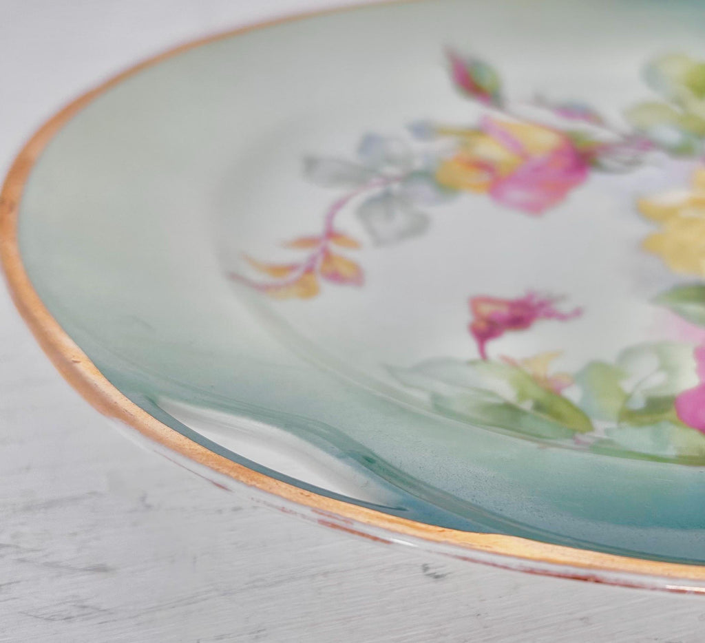 Vintage Porcelain Platter Transferware by Striegauer Porzellanmanufaktur, Germany