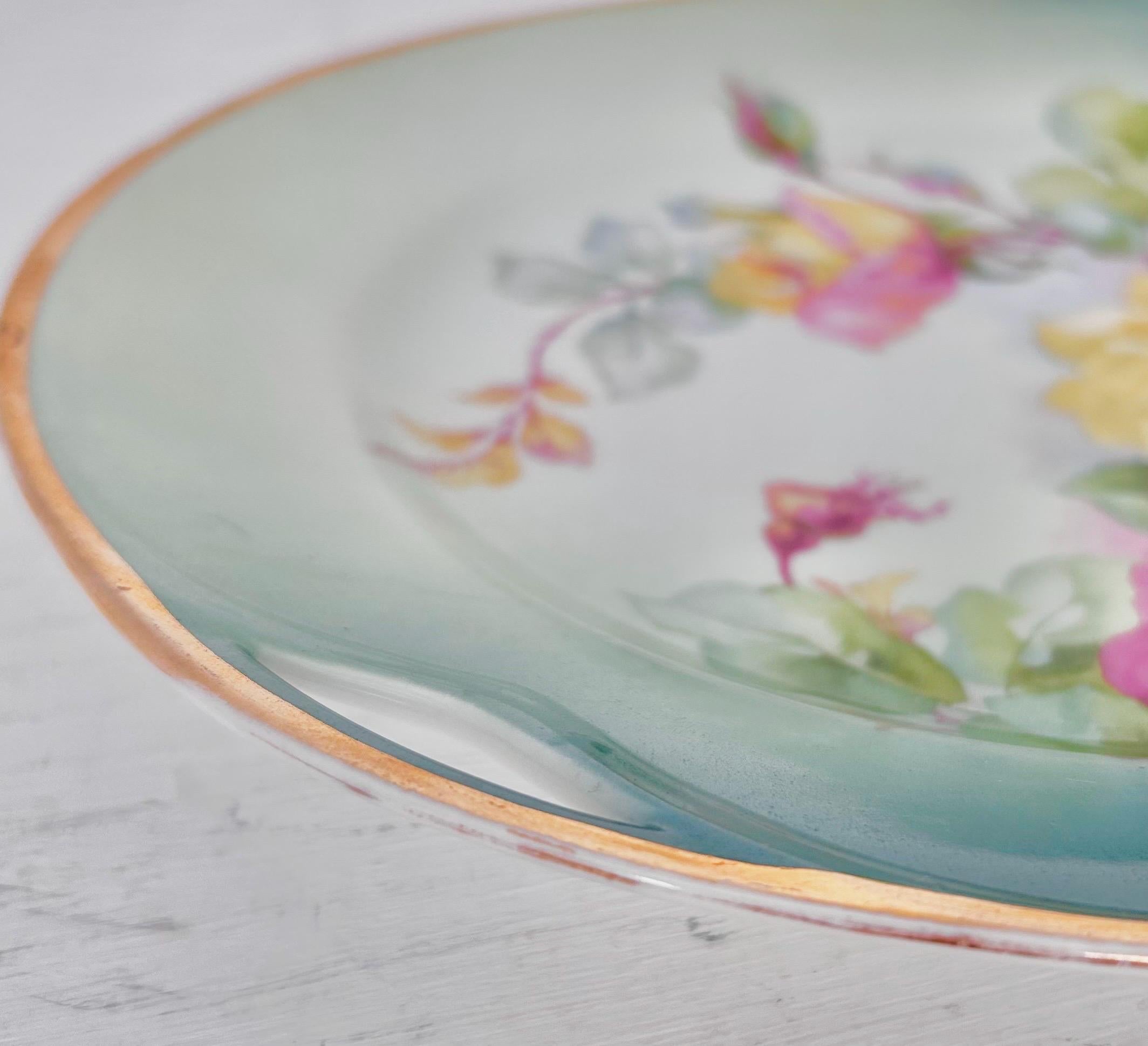 Vintage Porcelain Platter Transferware by Striegauer Porzellanmanufaktur, Germany