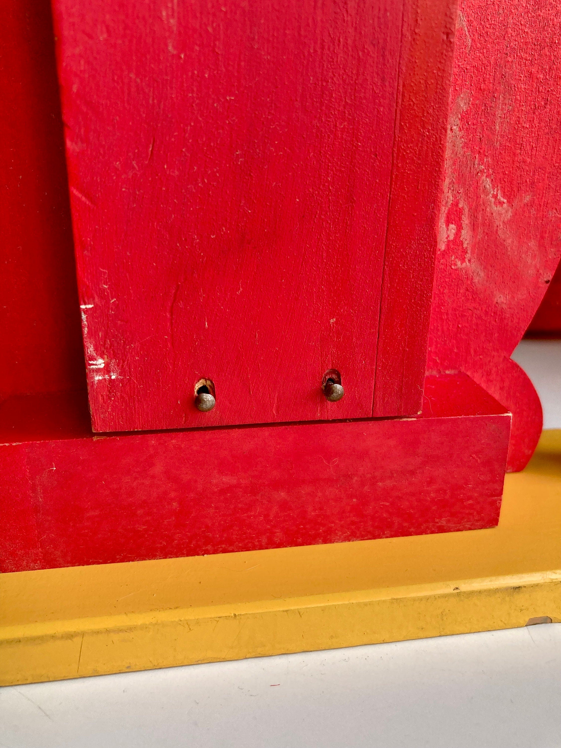 Vintage Brio Wooden Cat Abacus Clock - Swedish Toy