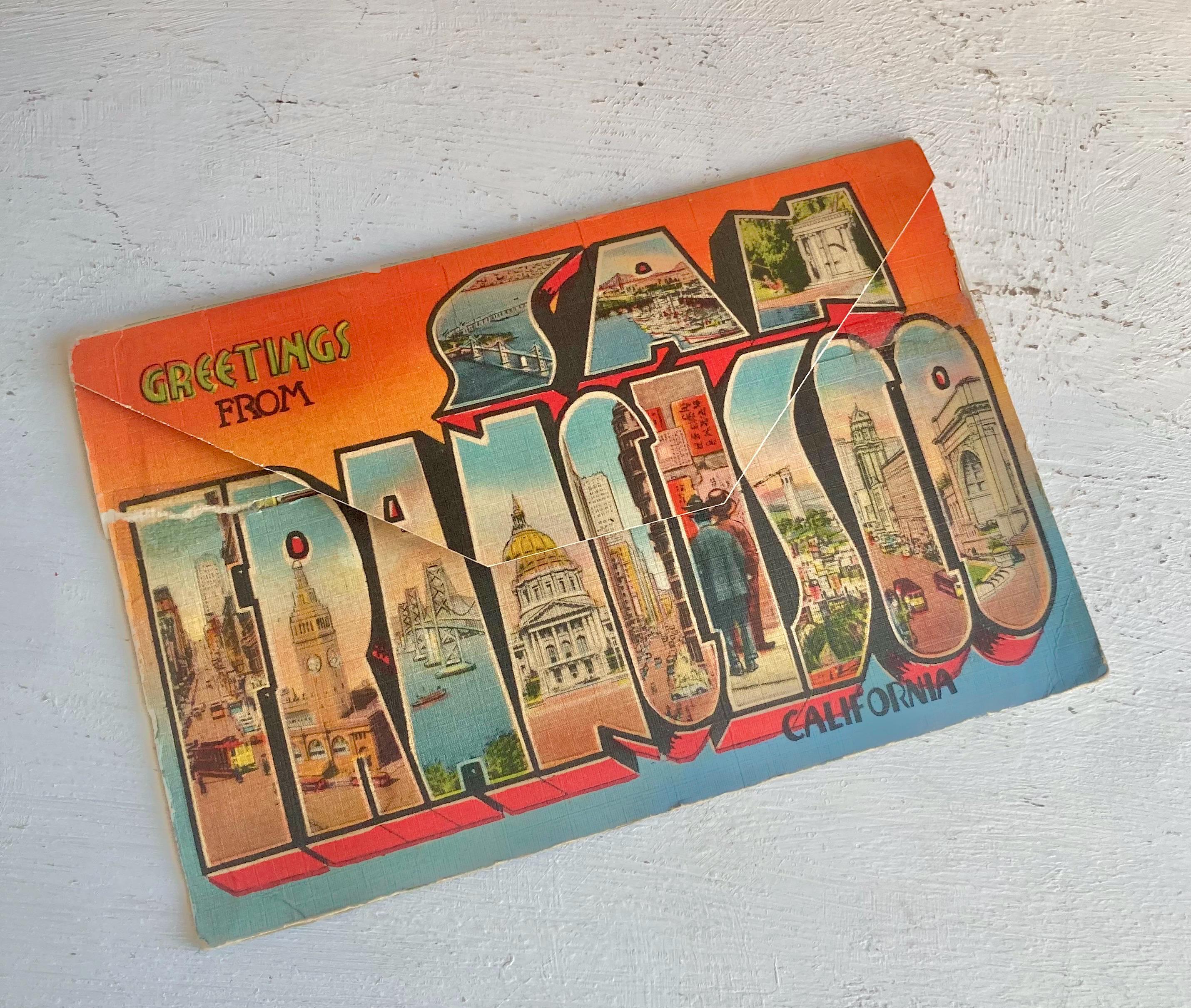 Vintage San Francisco Accordion Postcard: Ten Landmark Images