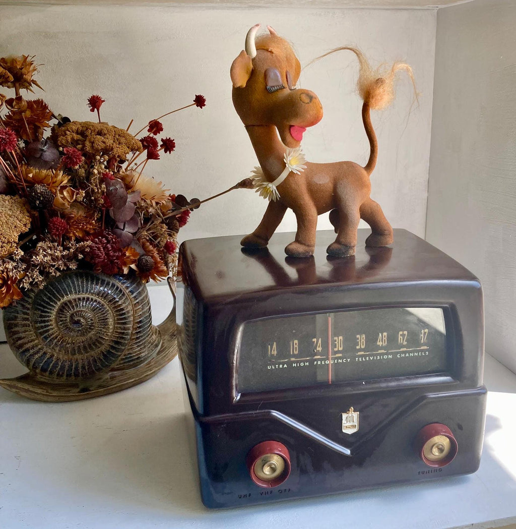 Vintage Mallory TV Antenna Converter: Brown Bakelite, Untested