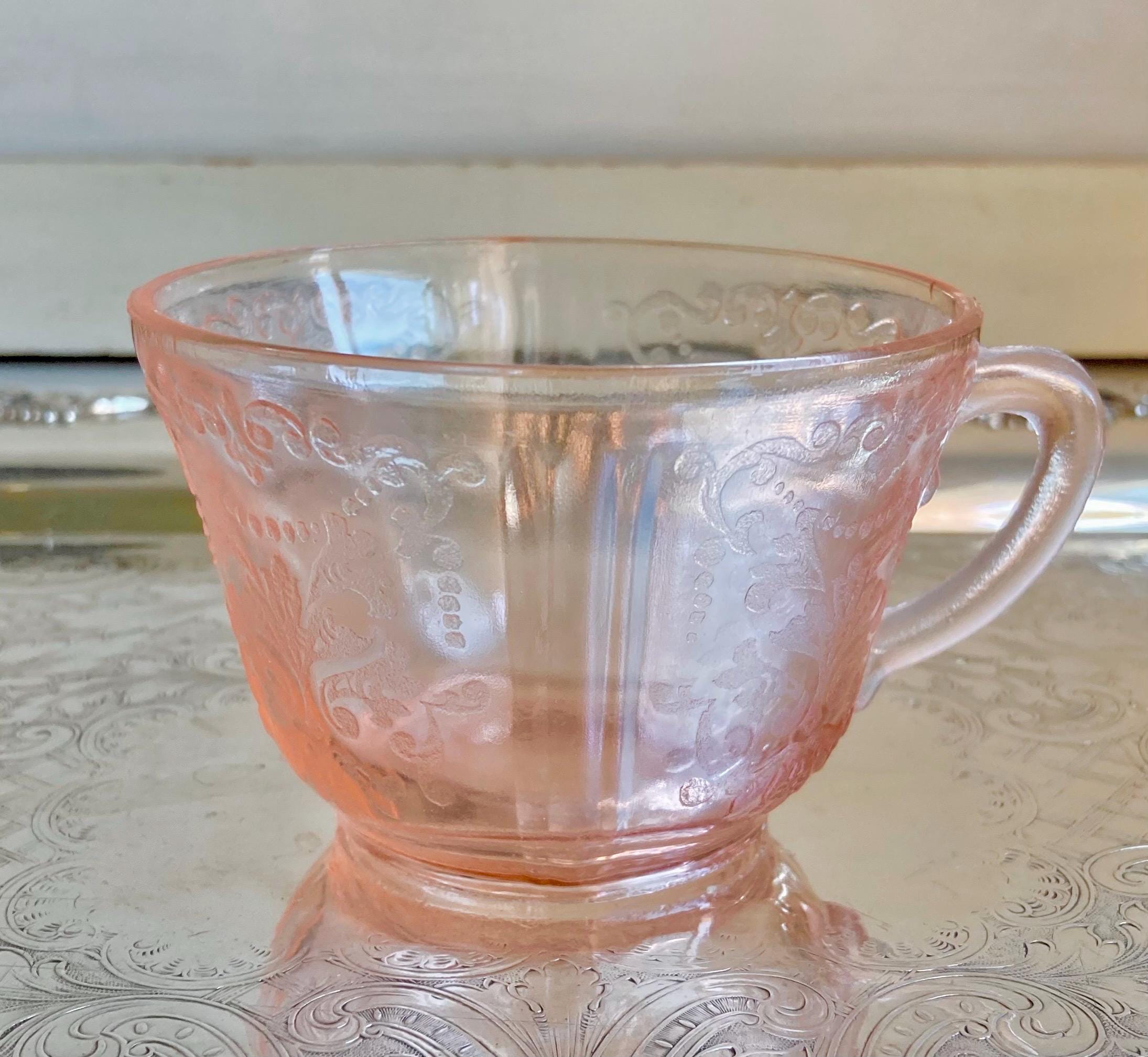 Vintage Amber Glass: Choose from Gilt Octagon Plate or Frosted Flower Compote