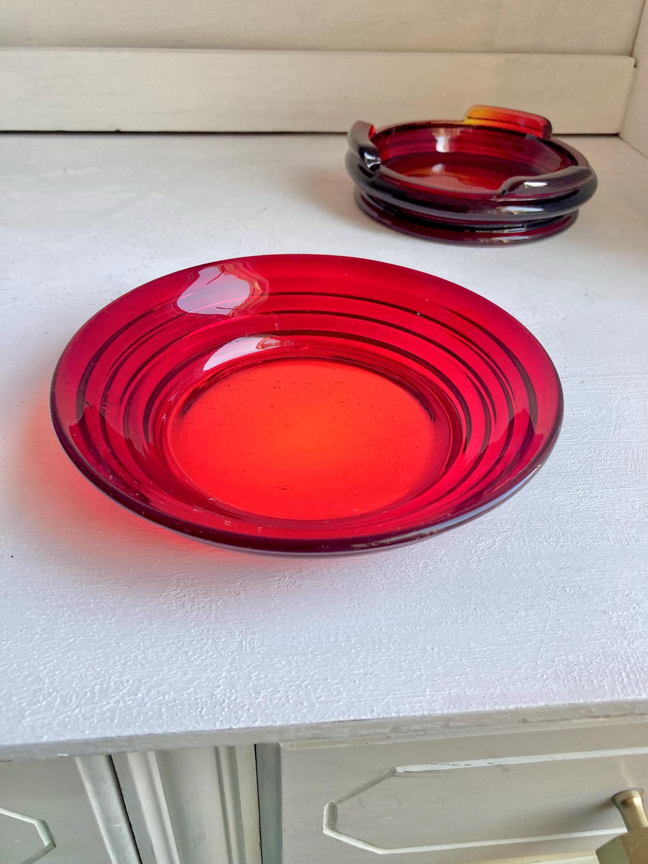 Vintage Red Amberina Glassware - CHOOSE from Fenton, Cadmium UV Glow, Bowls and Dishes