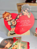Single Vintage Die-Cut Valentine: 1930s/40s Pun Card - Original Memorabilia