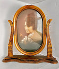 Antique Gilt Wooden Mantel Frame with Swivel Picture