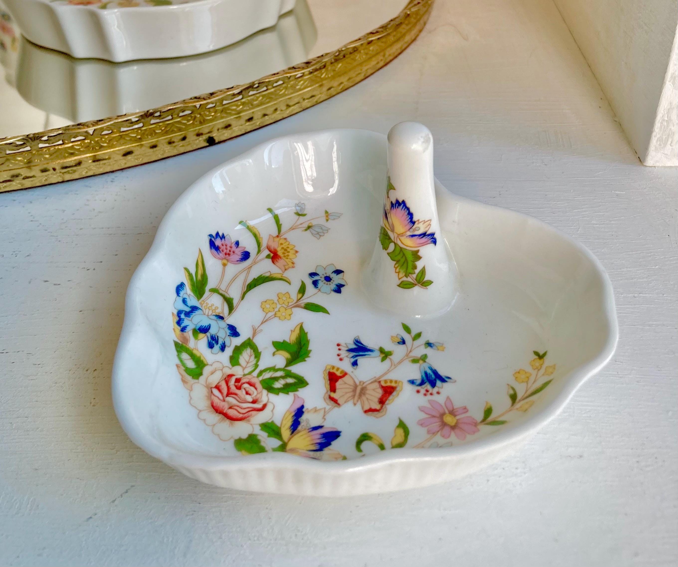 Vintage Aynsley Cottage Garden Fine Bone China, England, Floral Dishes