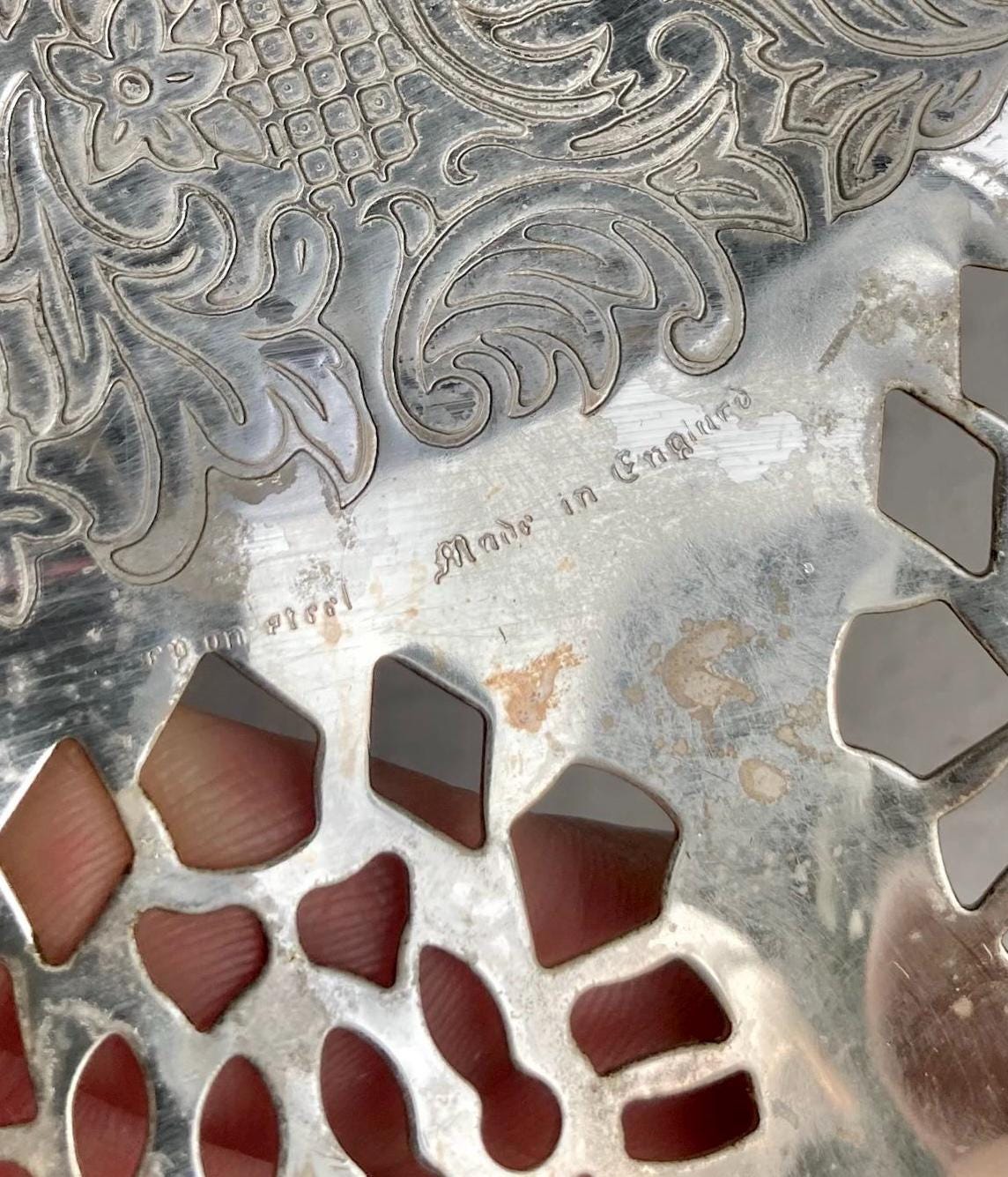 Vintage Silver-Plated Candy Dish: EPNS Ornate Serving Tray, Made in England