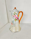Vintage Haviland Limoges Porcelain Chocolate Pot with Roses
