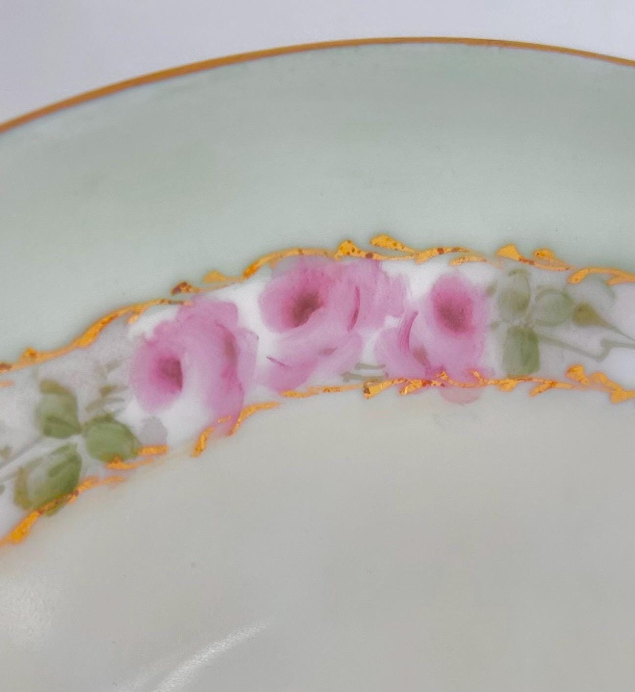 Antique Hand Painted Porcelain Plates Set of 6 Moritz Zdekauer Austria