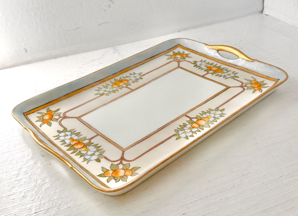Vintage Porcelain Hand-painted Tray, Bavaria