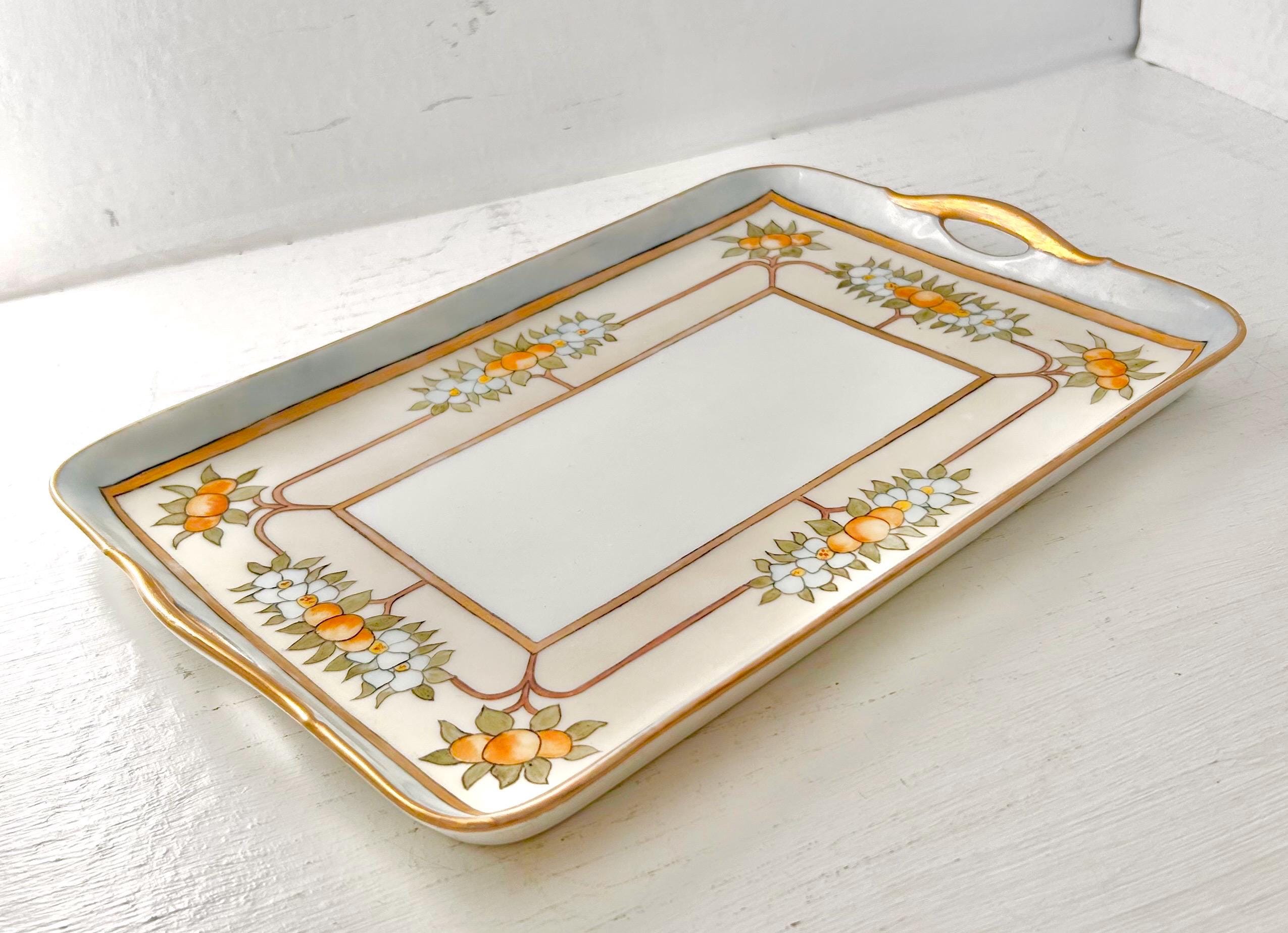 Vintage Porcelain Hand-painted Tray, Bavaria