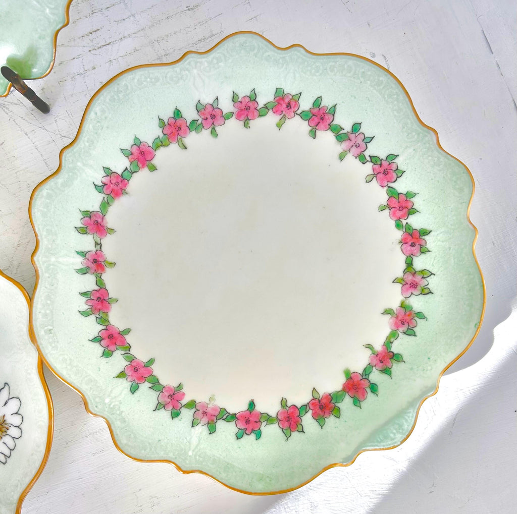 Vintage Handpainted C.T. Altwasser Porcelain Plates Set of 3