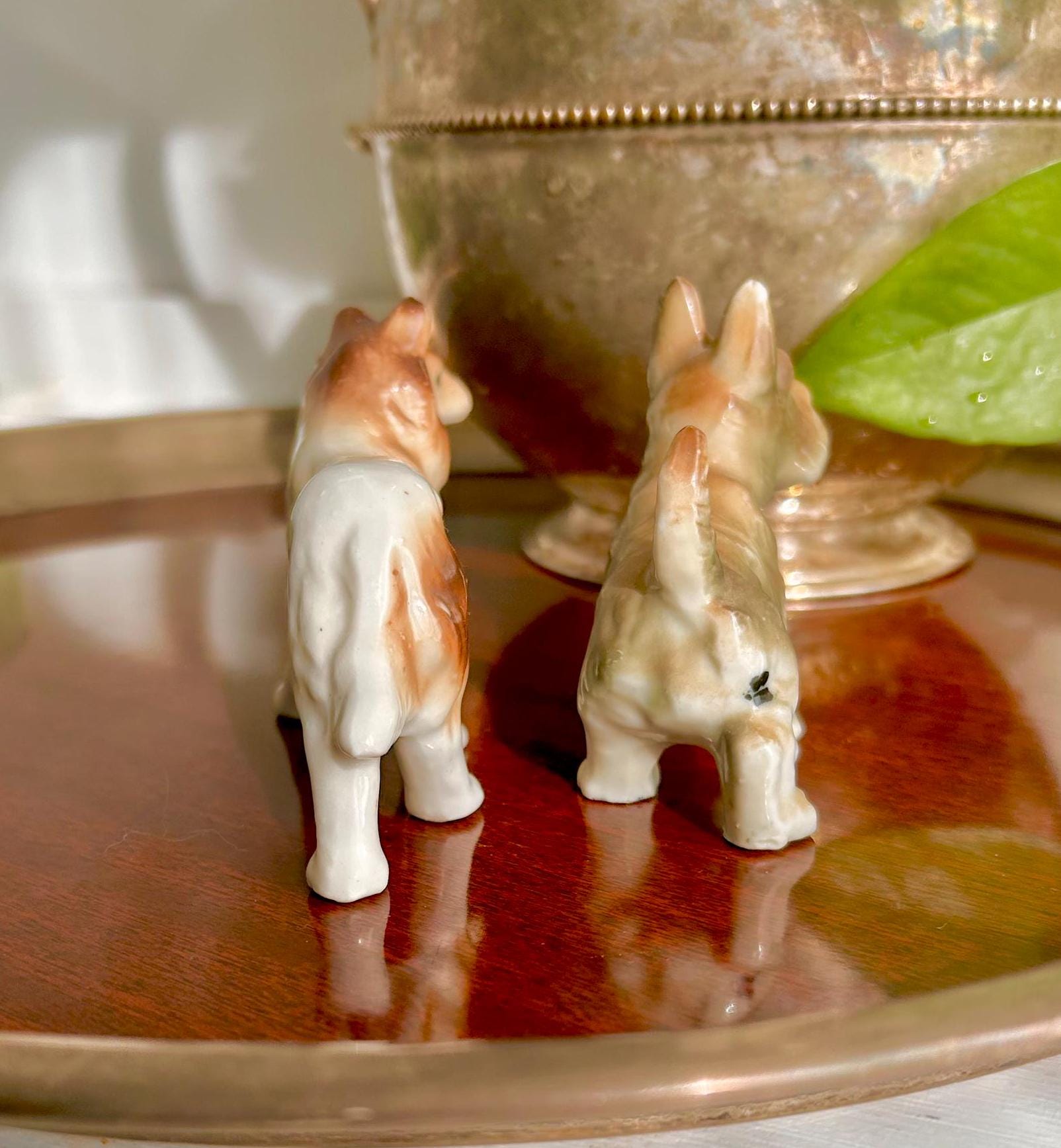Vintage Ceramic Hand-painted Dog Figurines, Made in Japan - Choose from two: Collie or Terrier