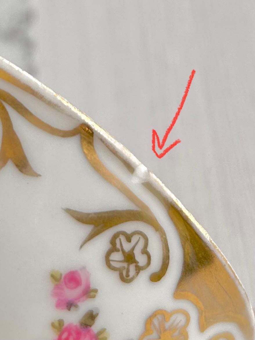 Vintage Noritake Small Porcelain Lidded Trinket Dish with Gold Trim, Pink Floral Garland