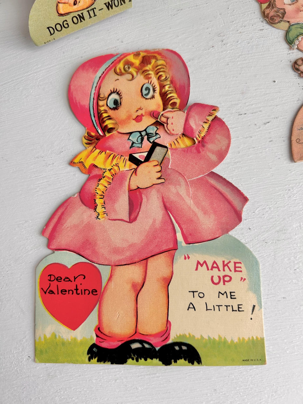 Vintage Die-Cut Paper Valentine: 1930s/40s Dynamic Love Greetings