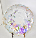 Vintage Limoges Porcelain Plate, Handpainted Violets, G.D.A.