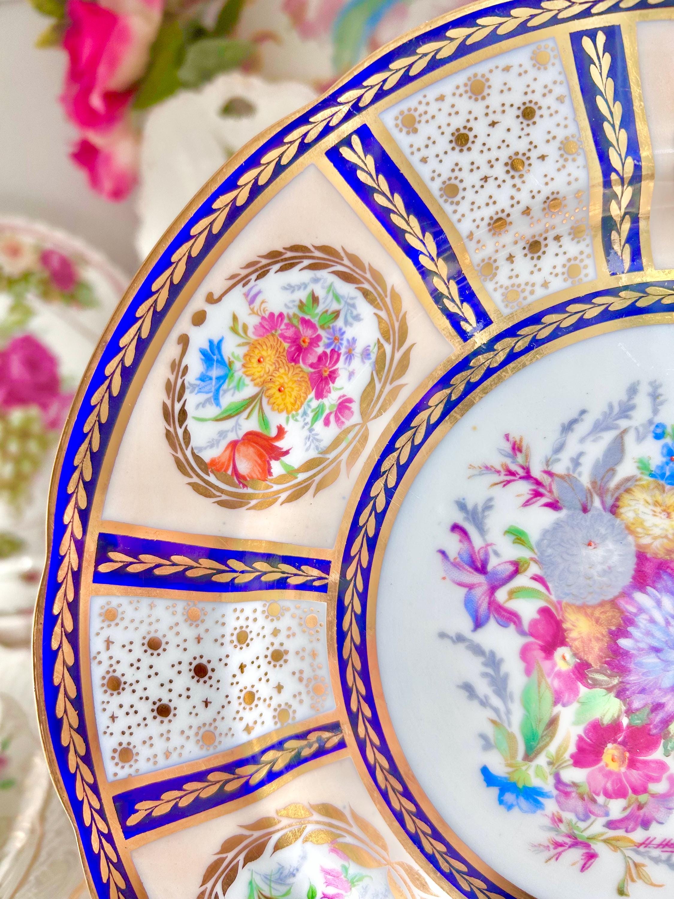 Vintage Royal Paragon Plate: Queen Mary Serviet, Floral Bone China