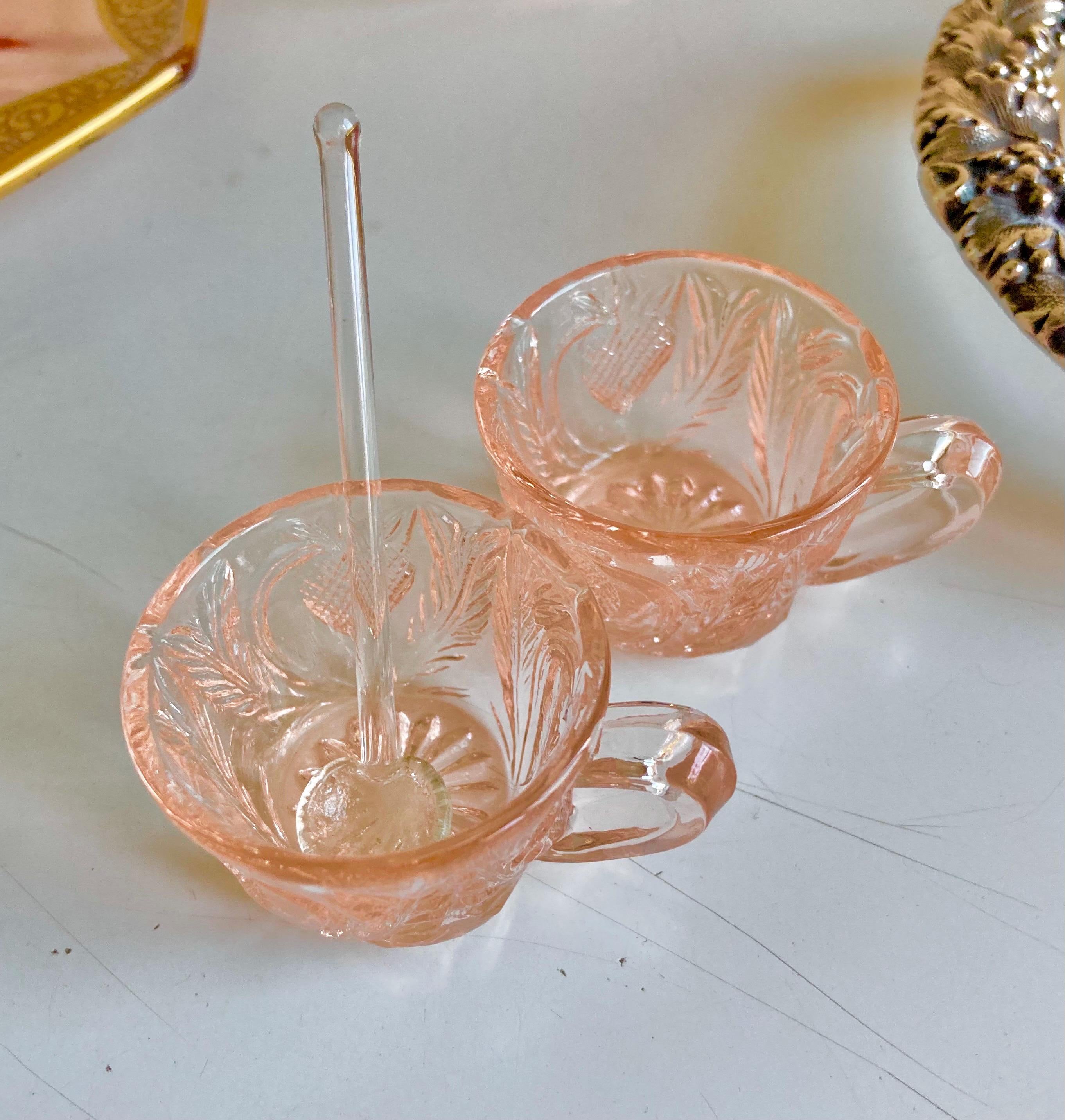 Vintage Amber Glass: Choose from Gilt Octagon Plate or Frosted Flower Compote