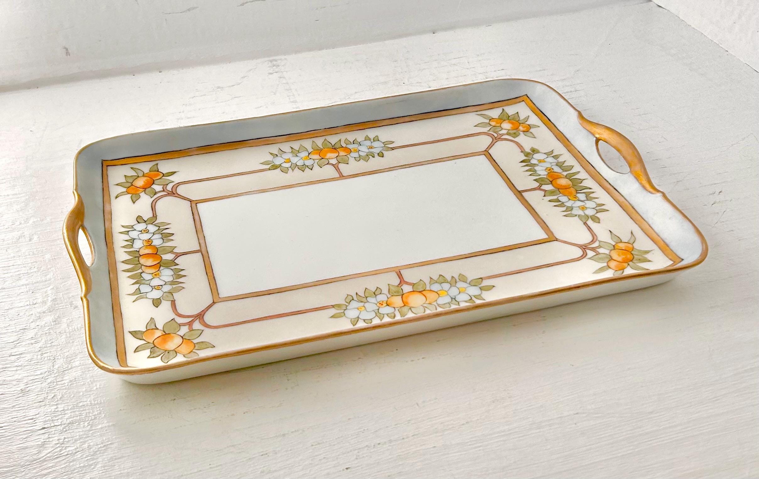 Vintage Porcelain Hand-painted Tray, Bavaria