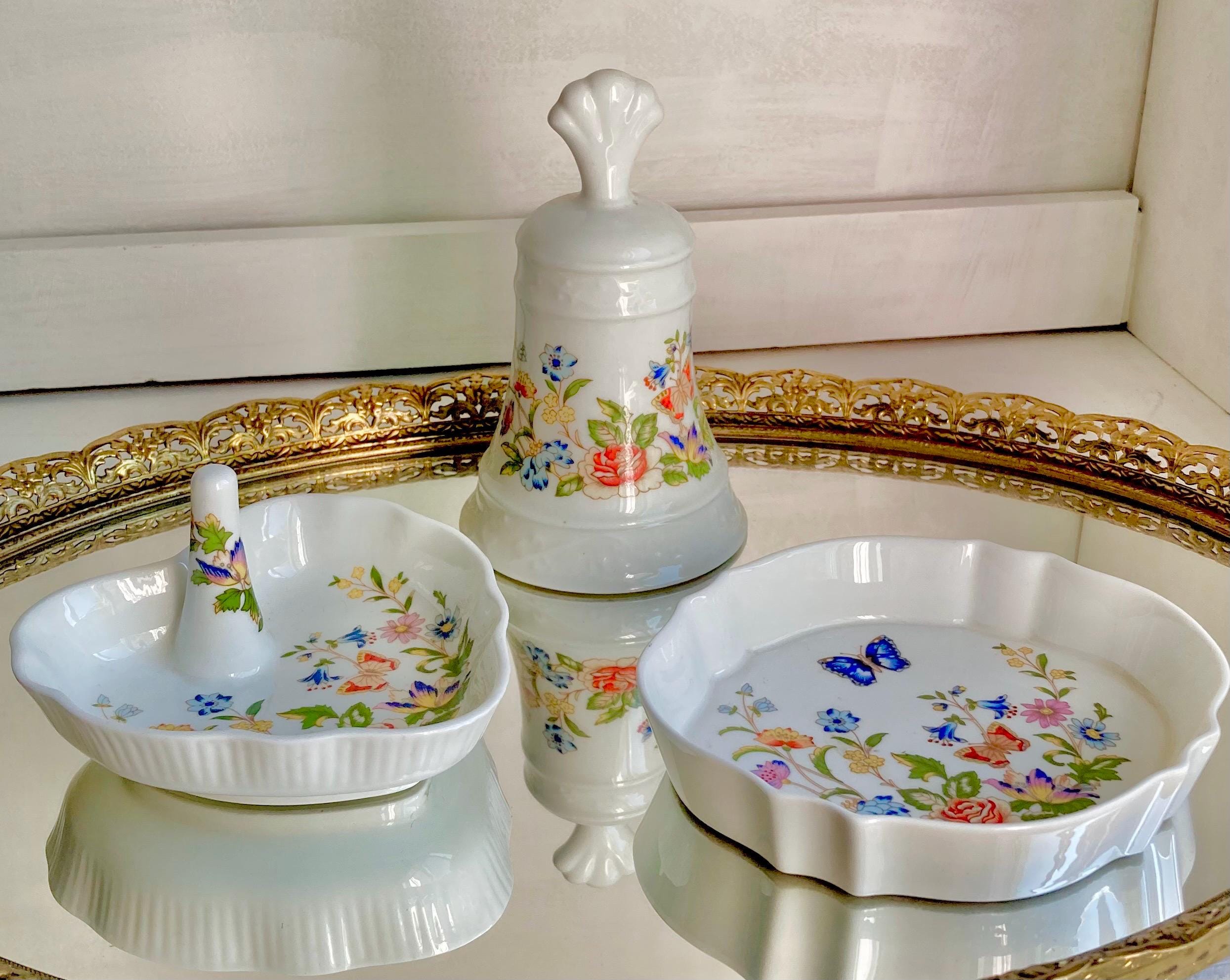 Vintage Aynsley Cottage Garden Fine Bone China, England, Floral Dishes