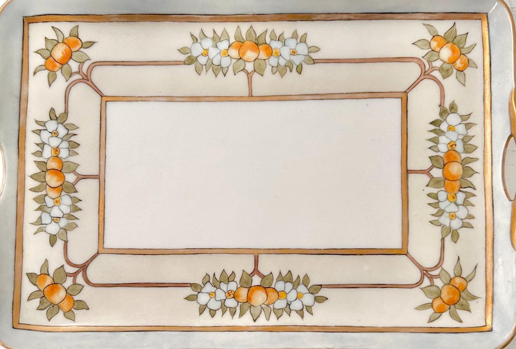 Vintage Porcelain Hand-painted Tray, Bavaria