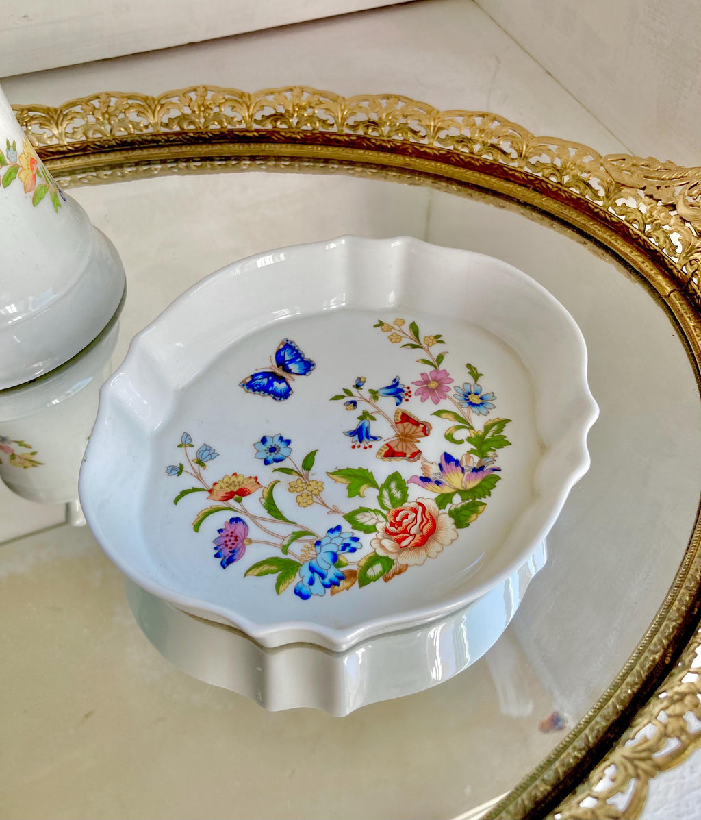 Vintage Aynsley Cottage Garden Fine Bone China, England, Floral Dishes