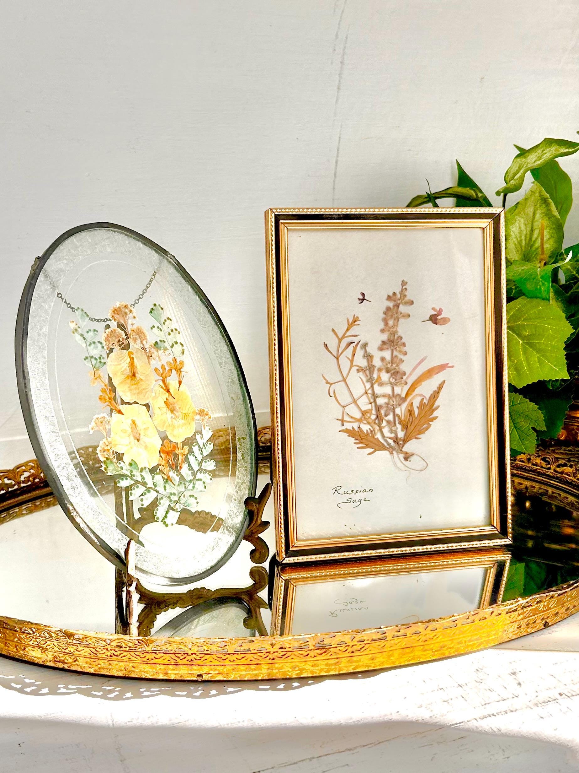 Vintage Pressed Flower Decor - Choose from Framed Art, Resin Containers