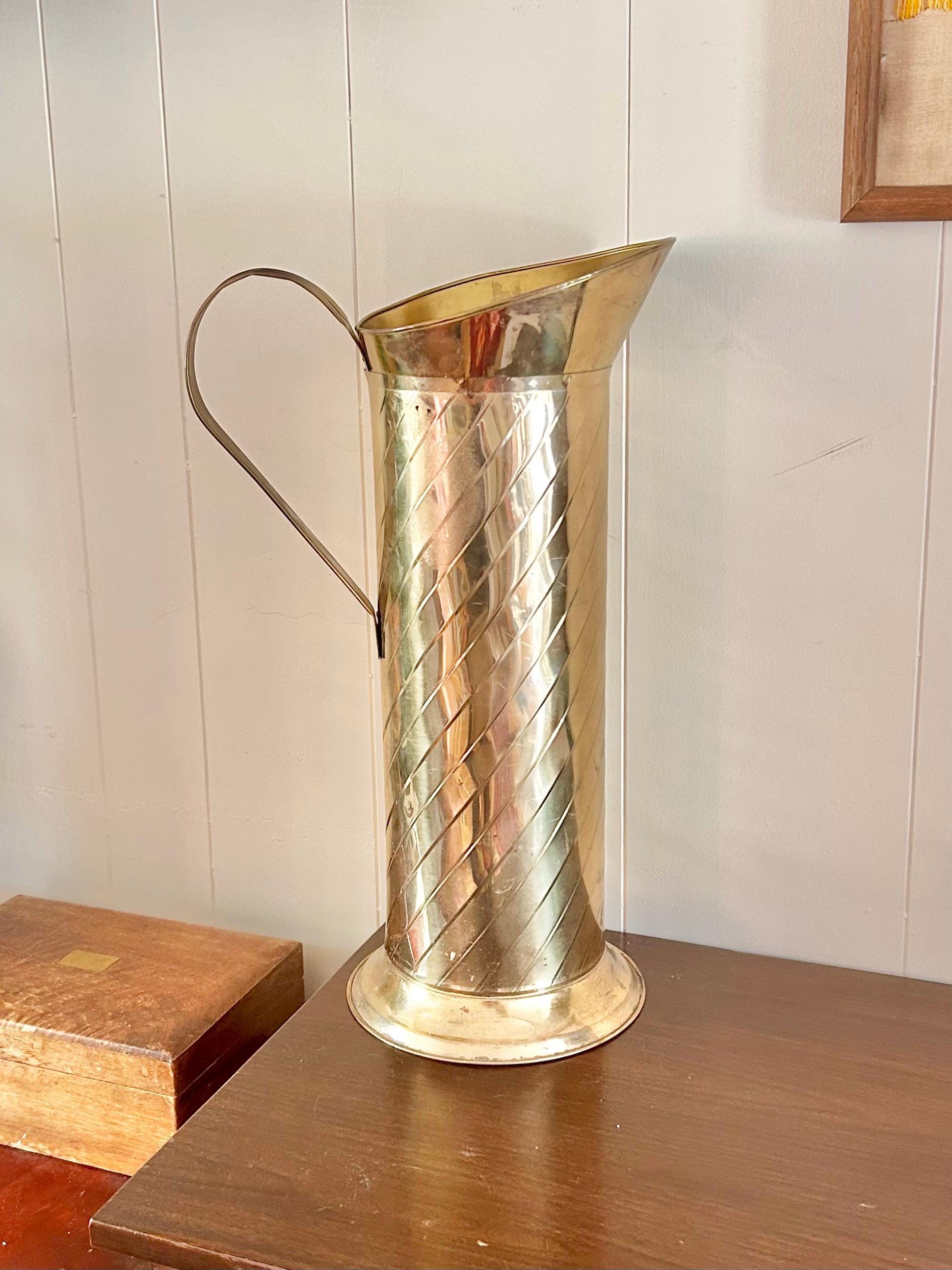 Vintage 20 Inch Brass Dutch Umbrella Stand