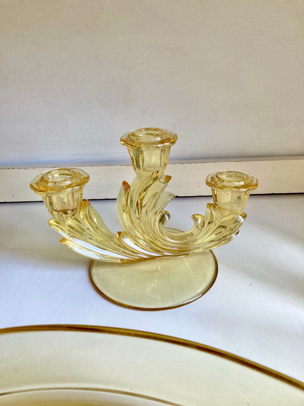 Vintage Yellow Topaz Depression Glass - Fostoria, Lancaster Landrum